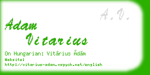 adam vitarius business card